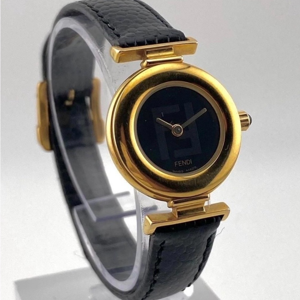 Fendi Black and Gold Smartwatch